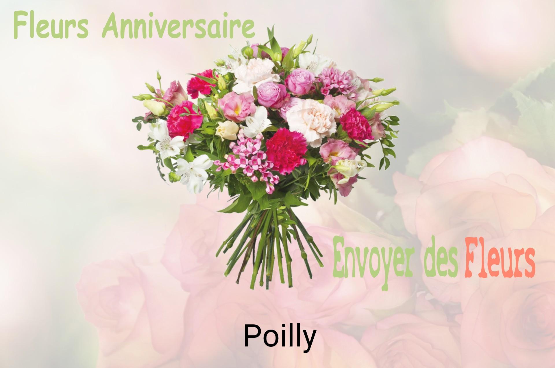 Bouquet de fleurs d’anniversaire livré à Poilly
