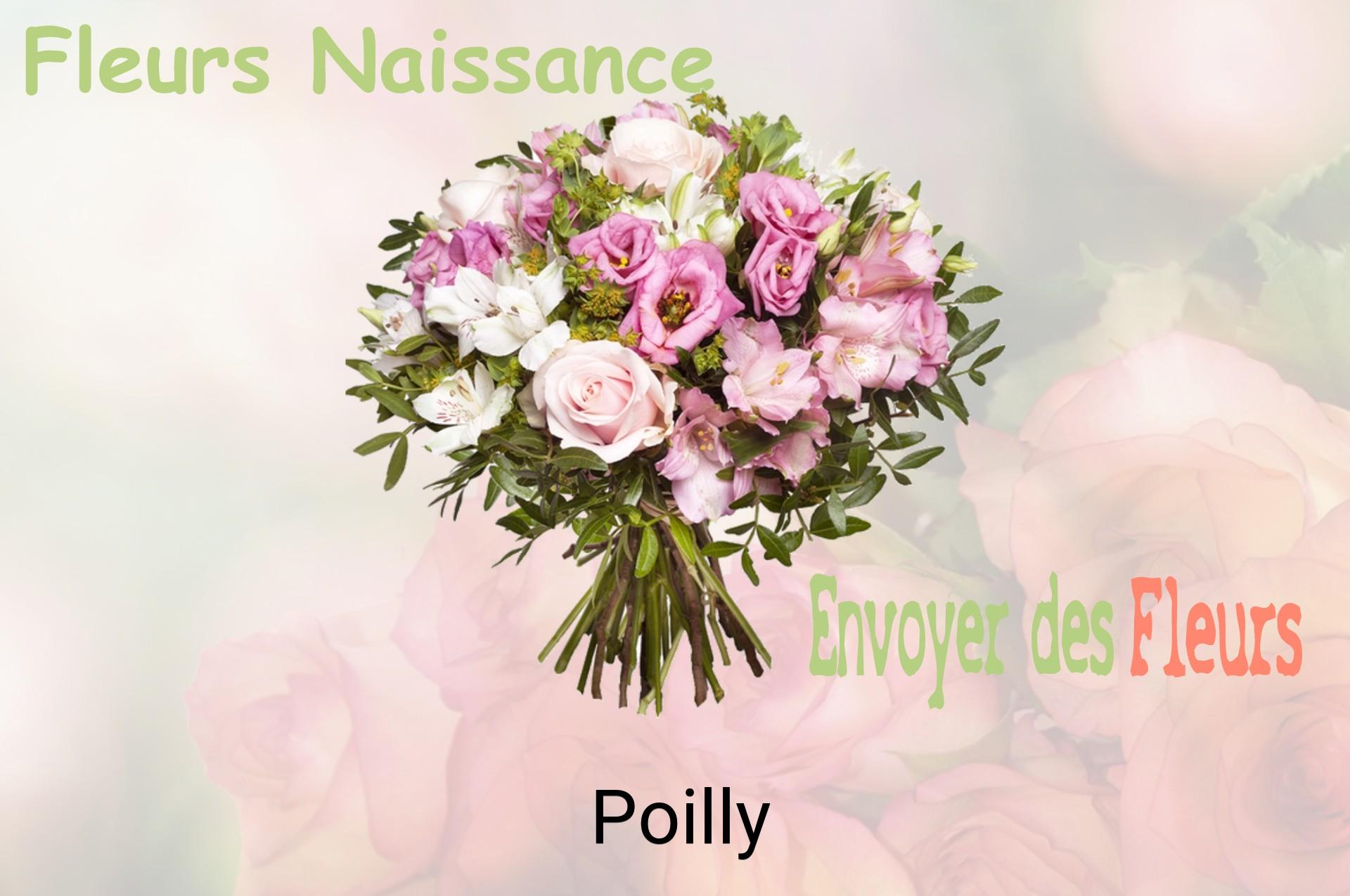 Bouquet de fleurs de naissance livré à Poilly